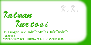 kalman kurtosi business card